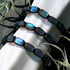Grey | Silver | Mermaid Glass Pebble Macrame Bracelet